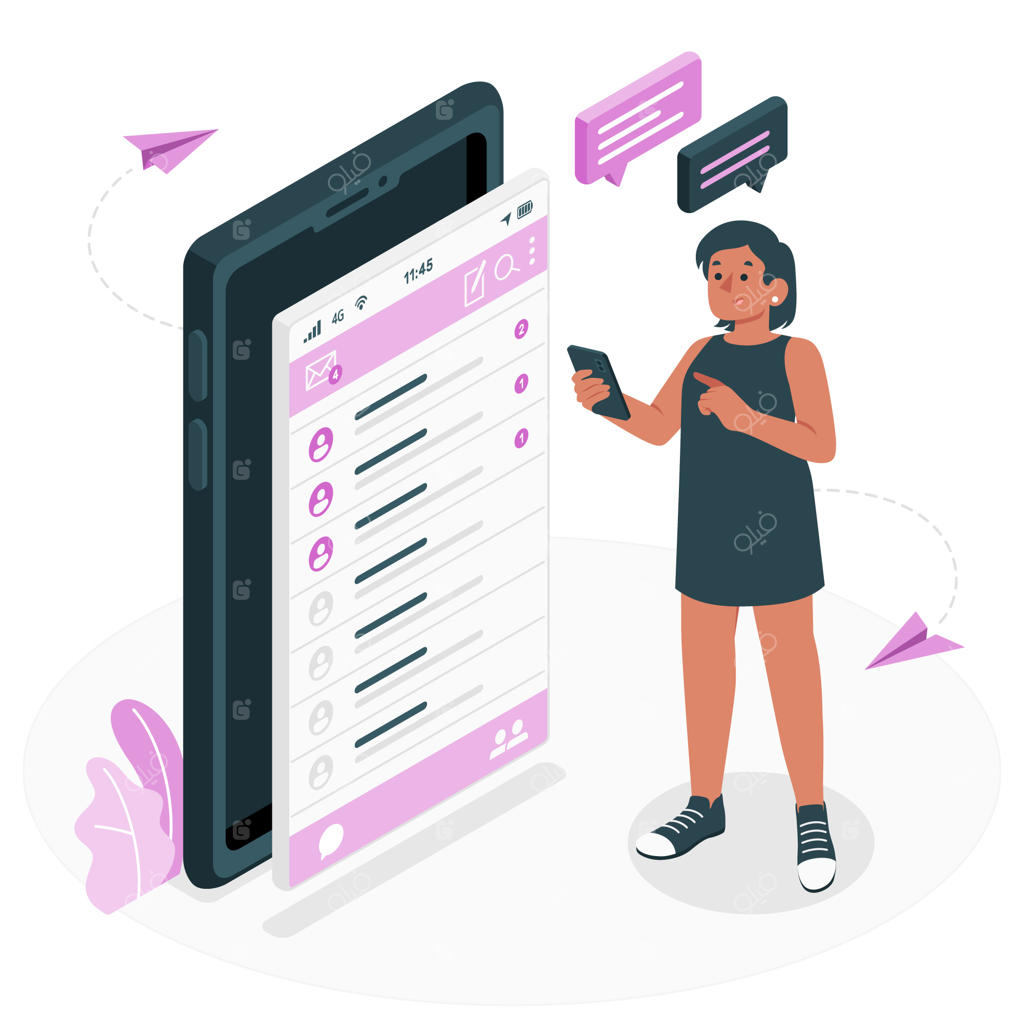 تصویرسازی مفهومی جعبه‌ورودی موبایل