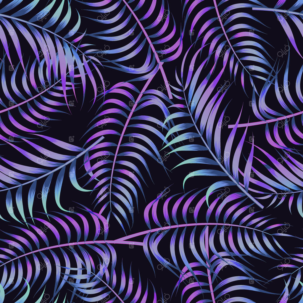 پترن گل دار و برگ دار یکپارچه - پس زمینه استوایی