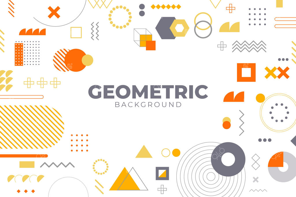 پس‌زمینه اشکال هندسی تخت