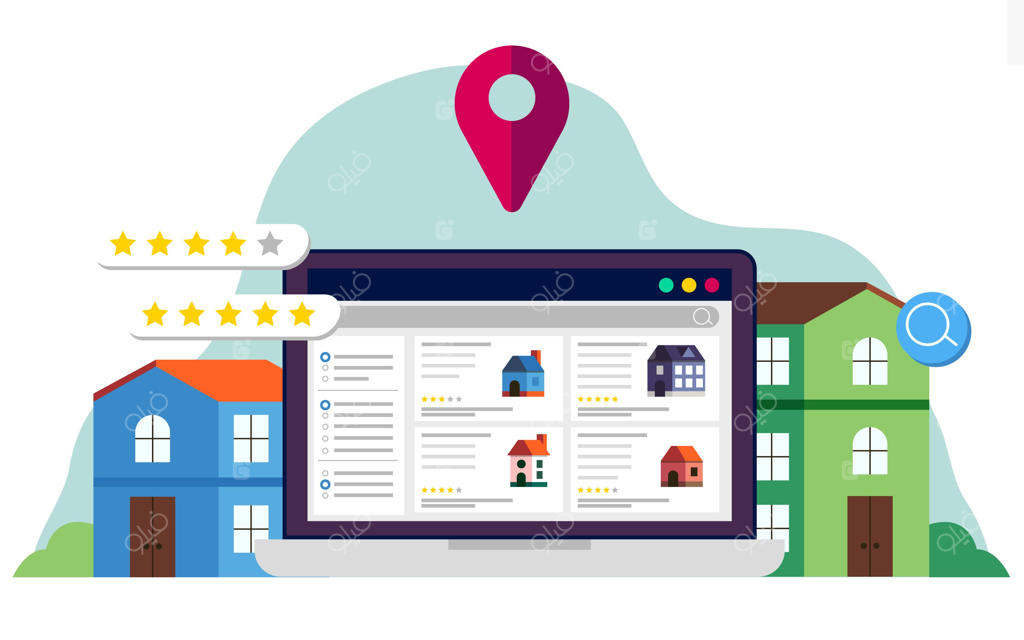 تصویری از جستجوی املاک با وبسایت