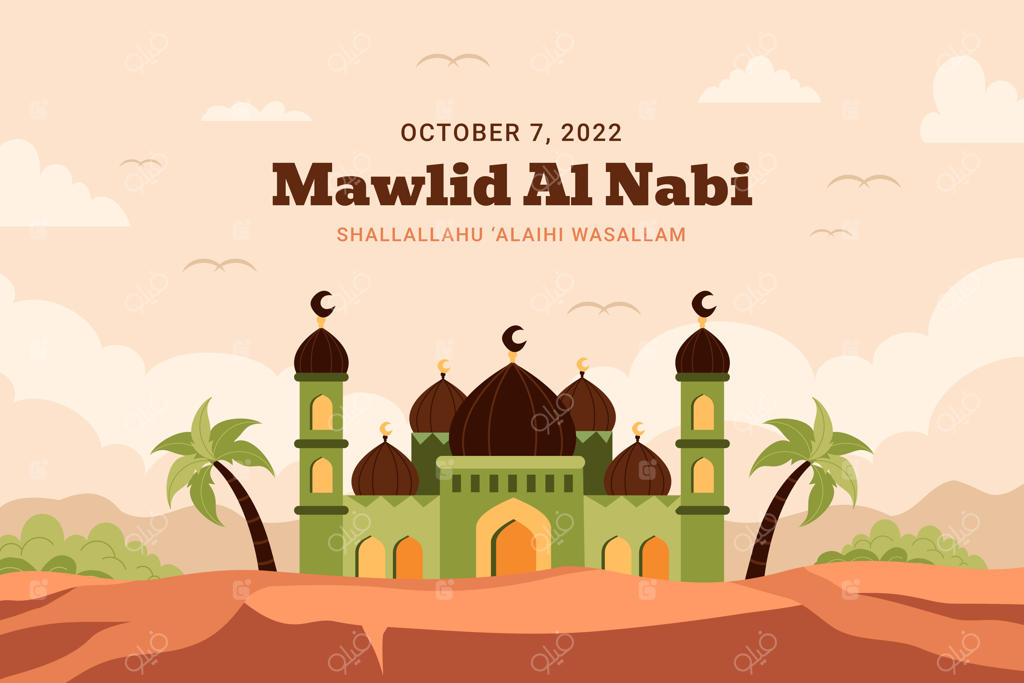 پس‌زمینه تخت برای میلاد النبی
