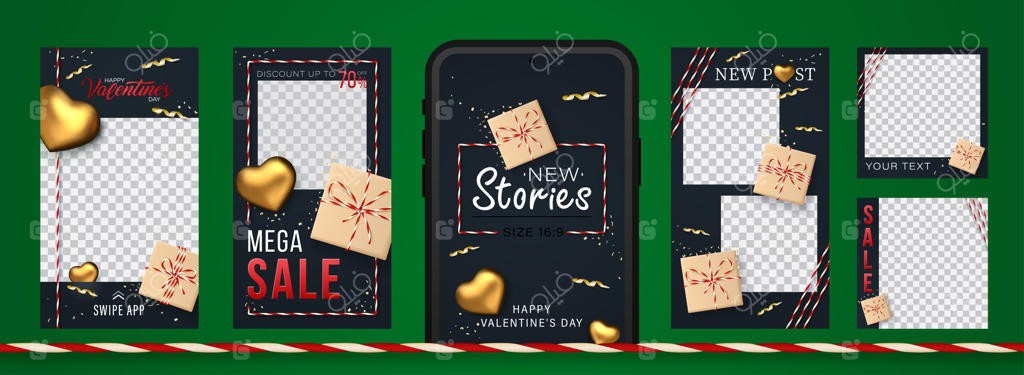 داستان‌های شگفت‌انگیز با جعبه‌های هدیه و قلب‌های طلایی برای پست جدید در شبکه‌های اجتماعی آماده شد