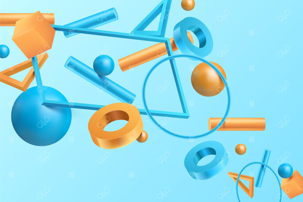 پس‌زمینه هندسی سه‌بعدی واقع‌گرایانه