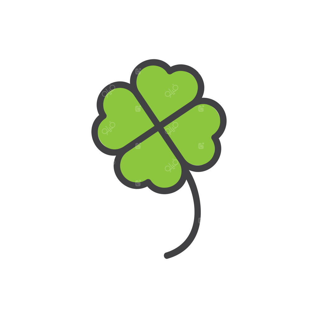 وکتور آیکون شبدر چهار برگ