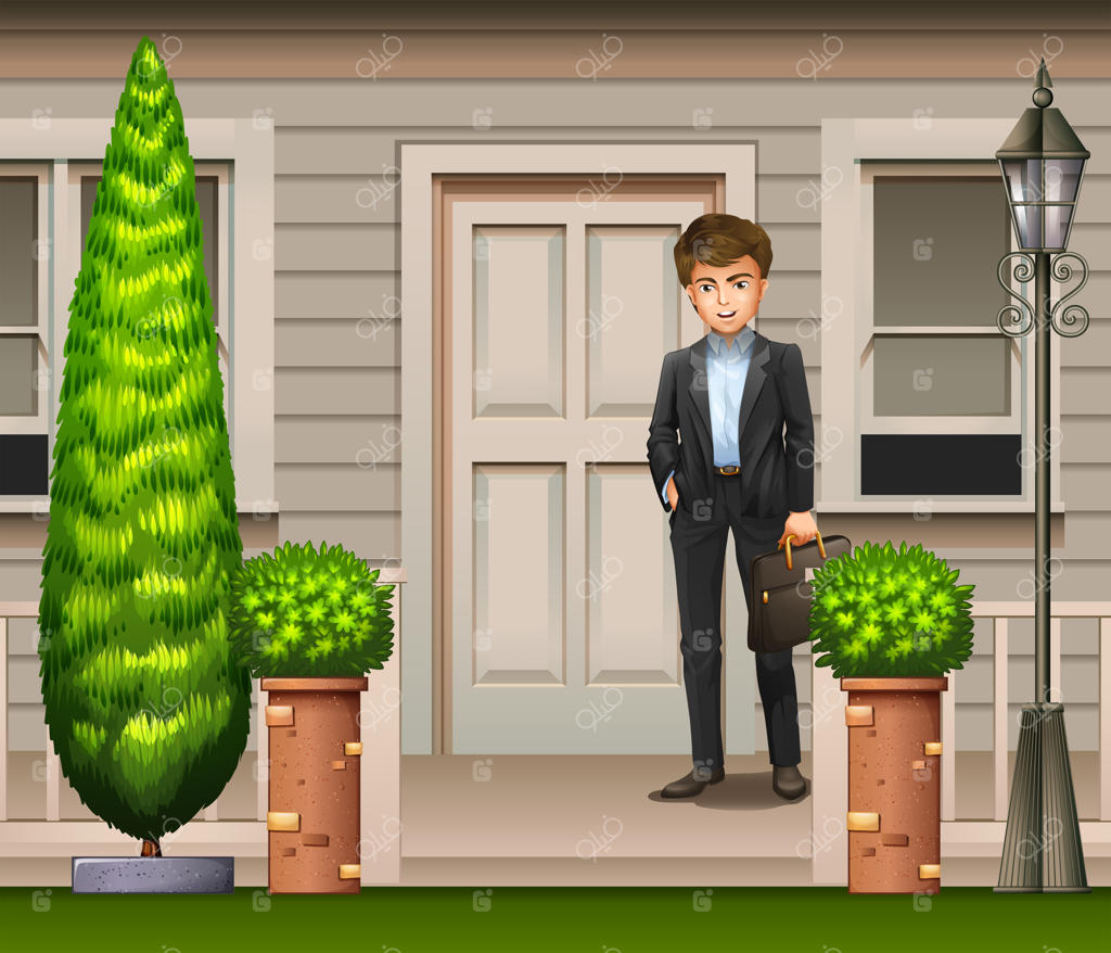 مردی جلوی خانه‌شان