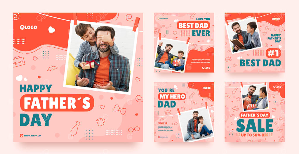 پست‌های اینستاگرام روز پدر با طراحی تخت