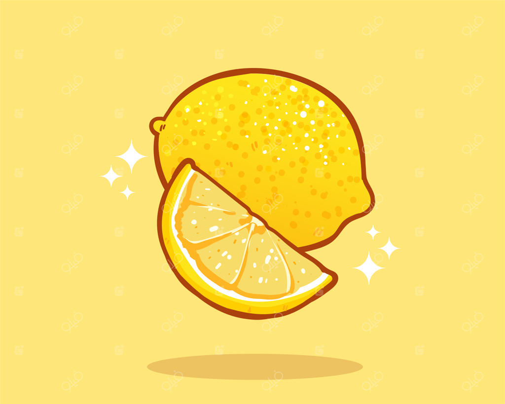 تصویر هنری کارتونی لیمو دستی طراحی شده