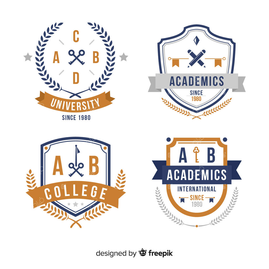 مجموعه لوگوهای دانشگاه به سبک تخت