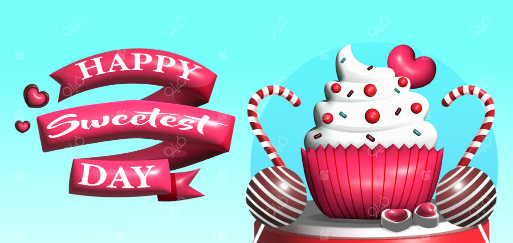 روز شیرین‌ترین، کیک خامه‌ای مینی سه‌بعدی با آب‌نبات، مناسب برای جشن‌ها