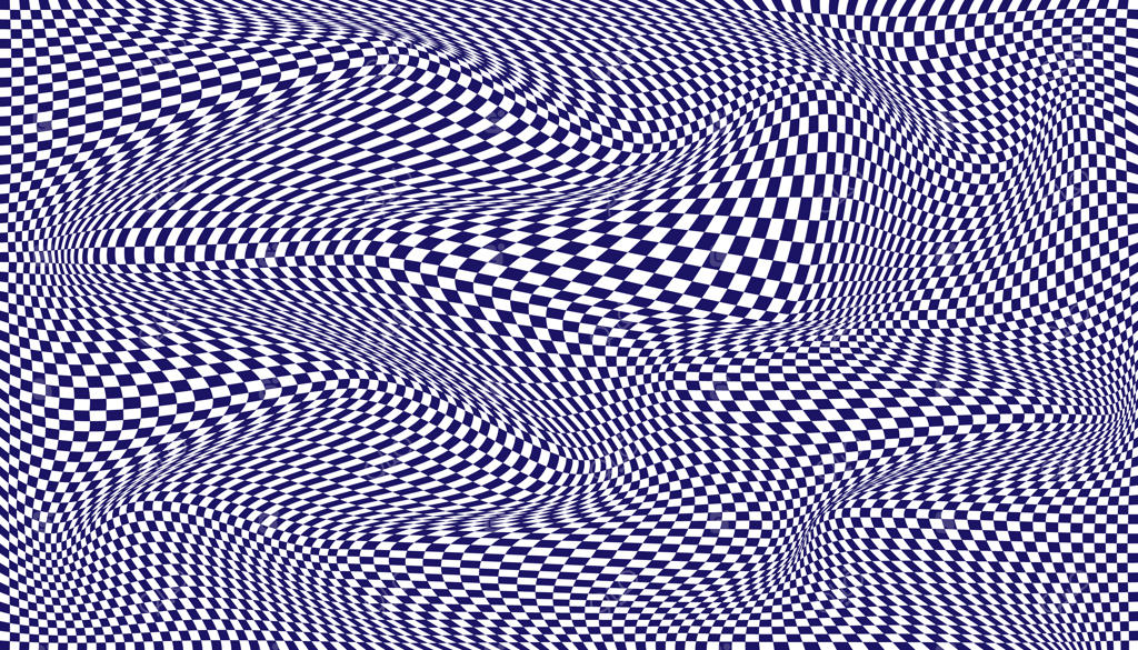 پس‌زمینه شطرنجی آبی و سفید با الگوهای نامنظم