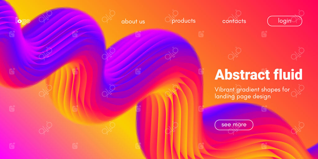 پس‌زمینه انتزاعی امواج با شکل مایع سه‌بعدی