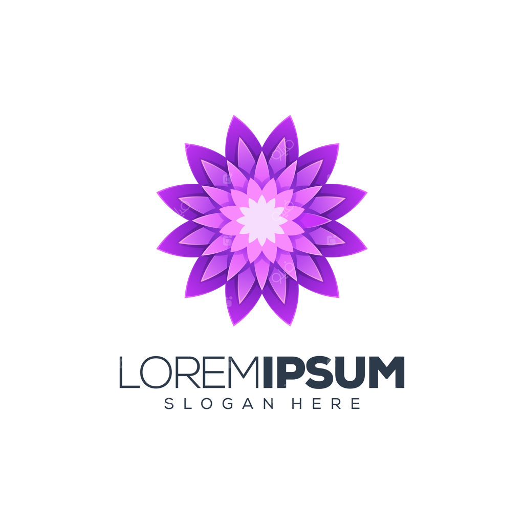 تصویرسازی وکتوری طرح لوگوی نیلوفر آبی