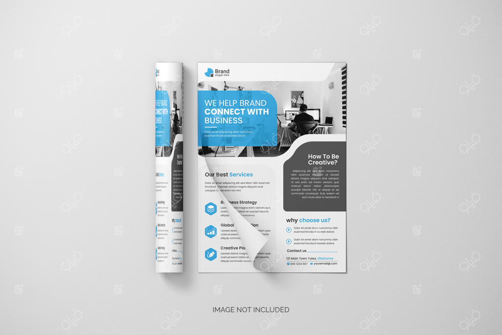 قالب طراحی چاپ خلاقانه تراکت، جلد کتاب و مجله