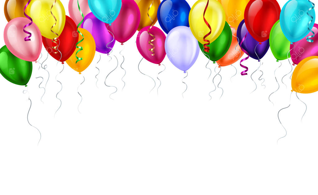 ترکیب واقع‌گرایانه بادکنک‌های رنگارنگ