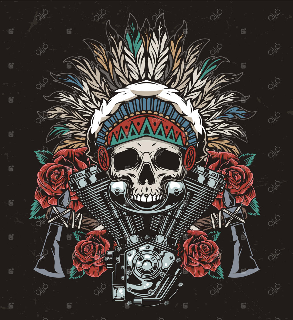 طرح رنگارنگ وینتیج غرب وحشی