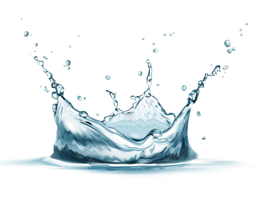 تصویر موج و پاشش آب شفاف و زلال