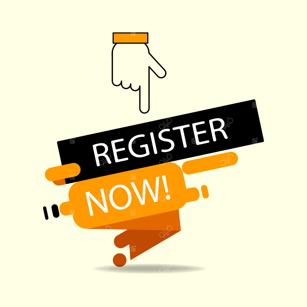 مجموعه حباب گفت‌وگو با متن «همین حالا ثبت نام کنید»؛ قالب طراحی آیکون، لیبل، استیکر، لوگو، نشان و بنر