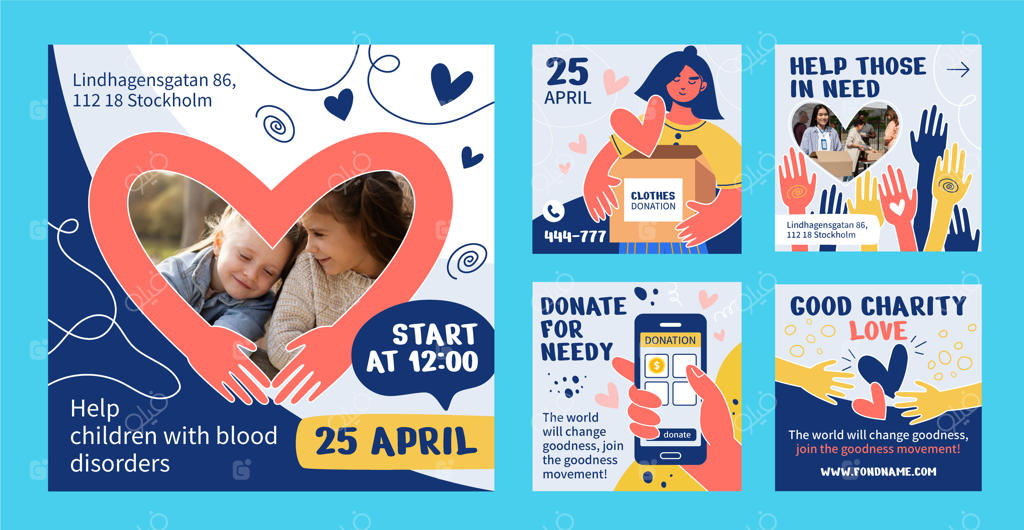 استوری‌های اینستاگرام برای رویداد خیریه