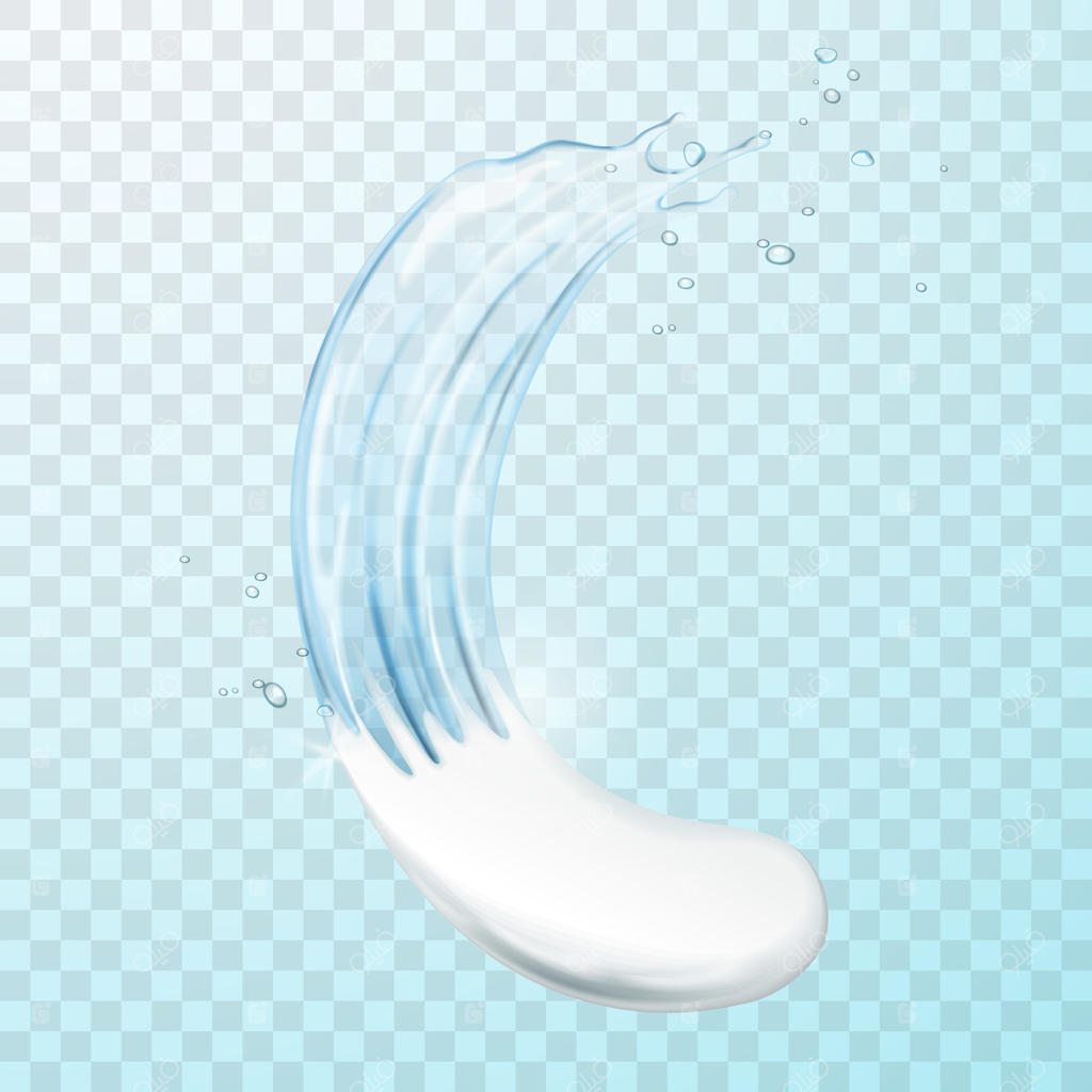 ترکیب بافت کرم و مایع، بافت آرایشی ایزوله در پس‌زمینه شفاف، تصویرسازی سه‌بعدی