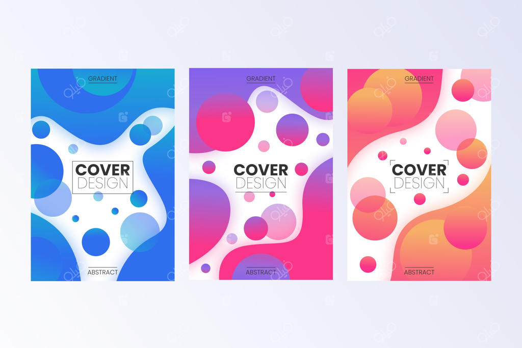 مجموعه طرح‌های انتزاعی با اشکال گرادیان