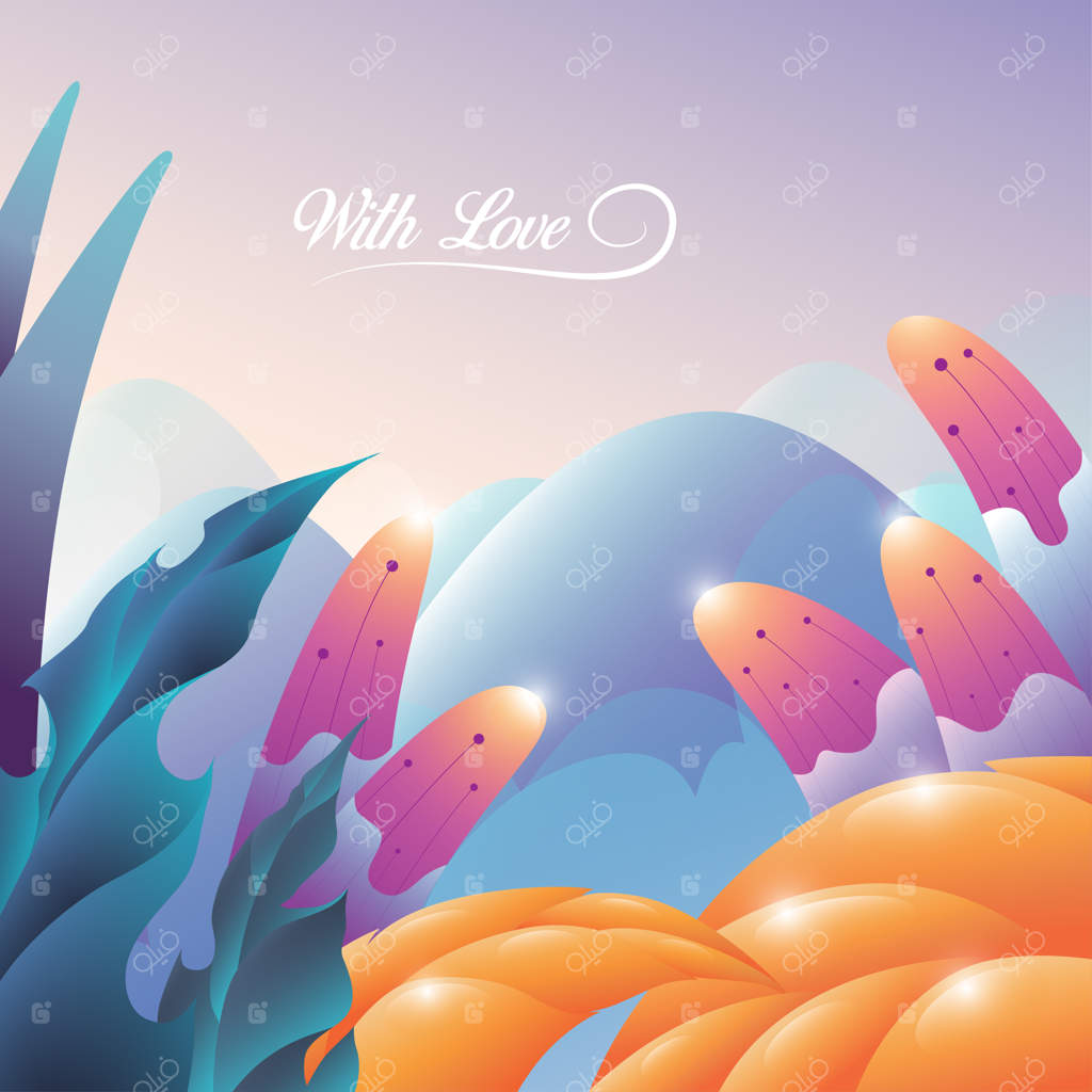 پس‌زمینه زیبای منظره بنفش