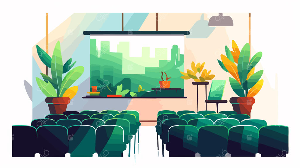 آیکون ترکیبی و رنگارنگ برای سمینار