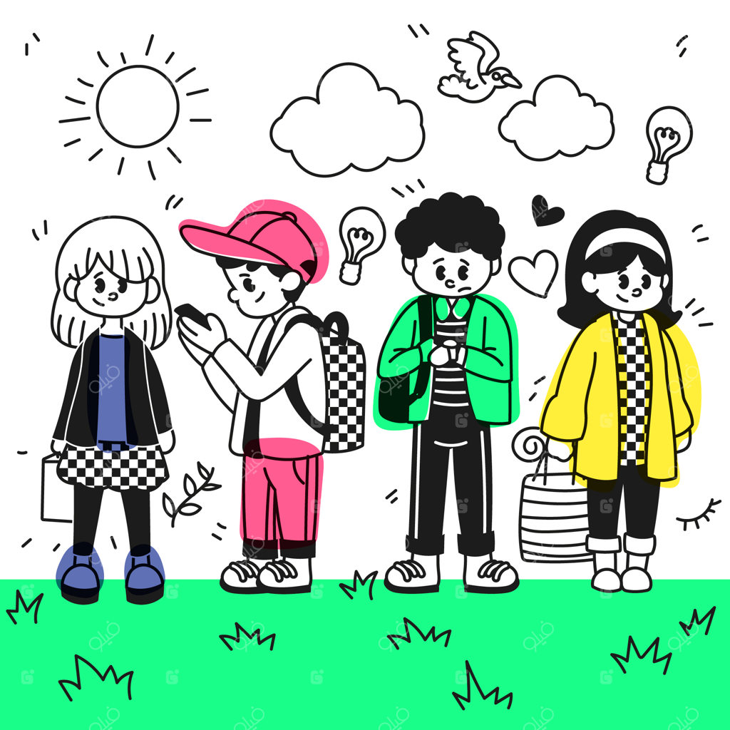 تصویرسازی دستی کاراکترها به سبک دودل