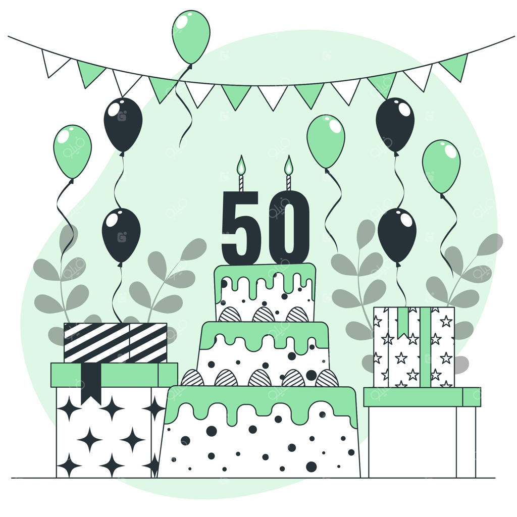 طرح مفهومی جشن تولد ۵۰ سالگی