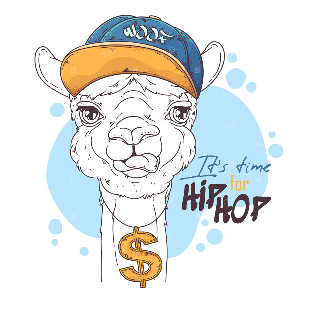 آلپاکای رپر دست‌کشیده با لوازم جانبی