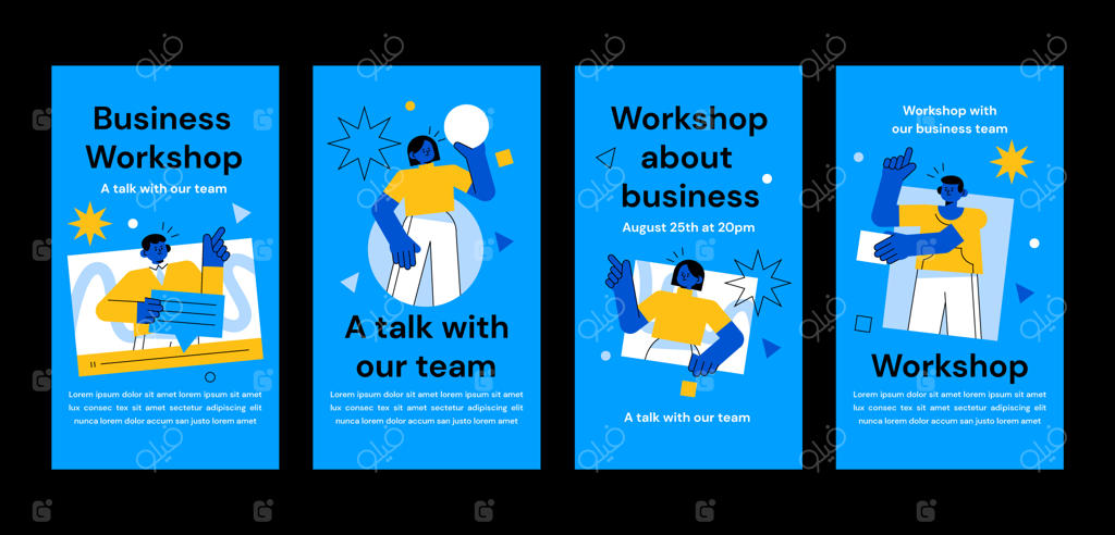 کارگاه آموزش کسب‌وکار با طراحی فلت در استوری‌های اینستاگرام