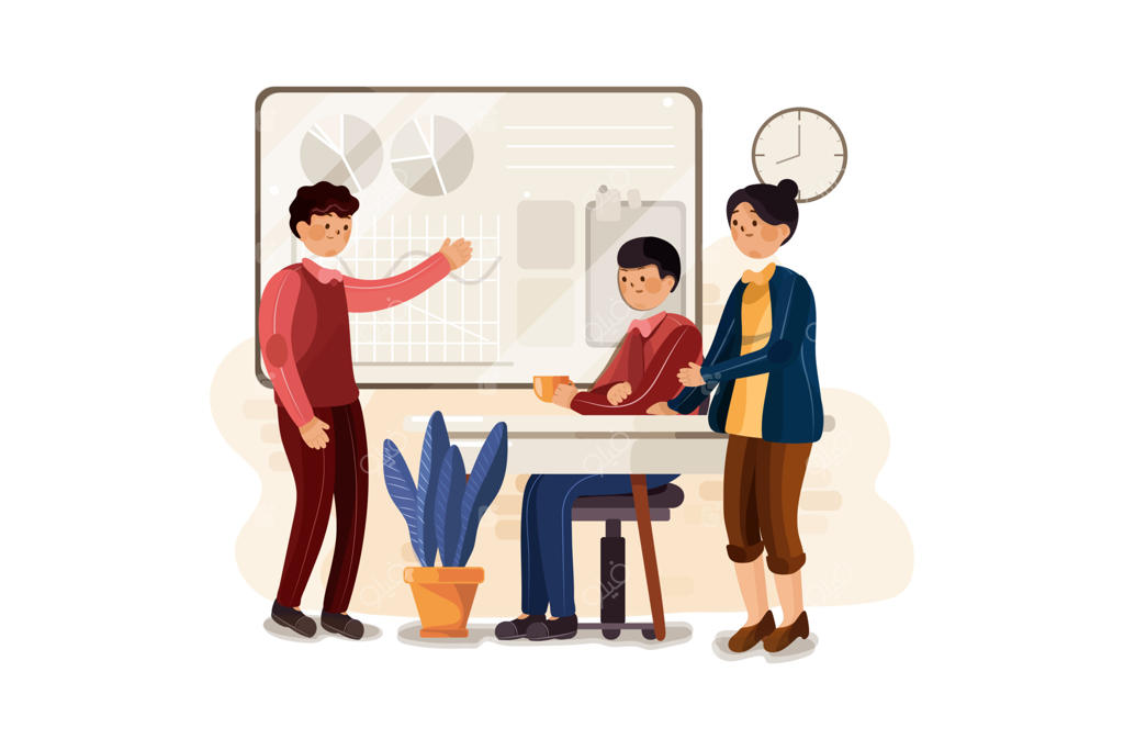 جلسه کاری در یک استارتاپ