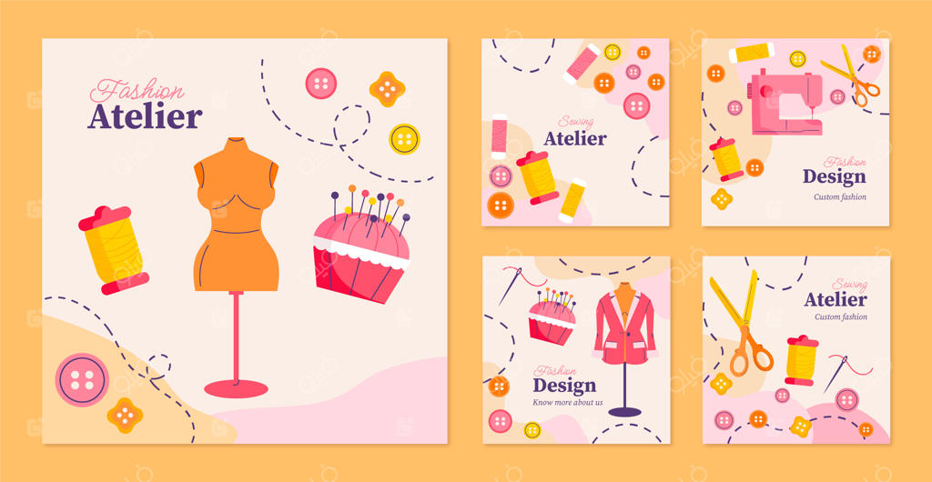 پست‌های اینستاگرامی آتلیه طراحی دستی