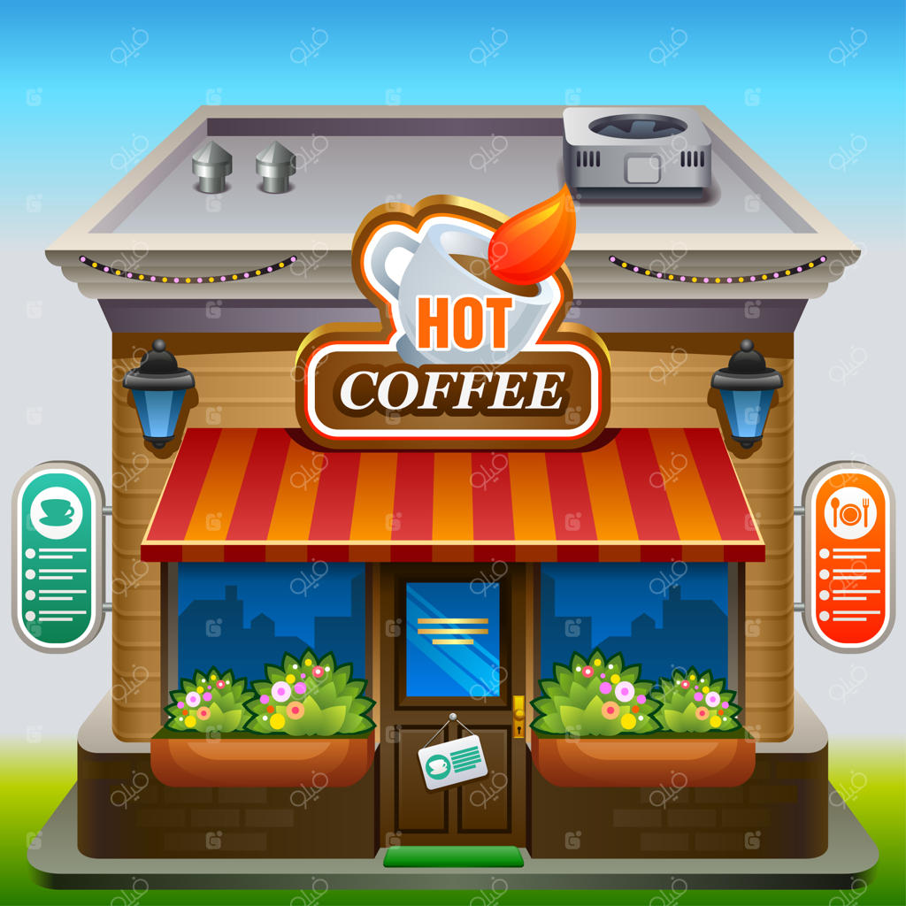 نمای بیرونی کافی‌شاپ