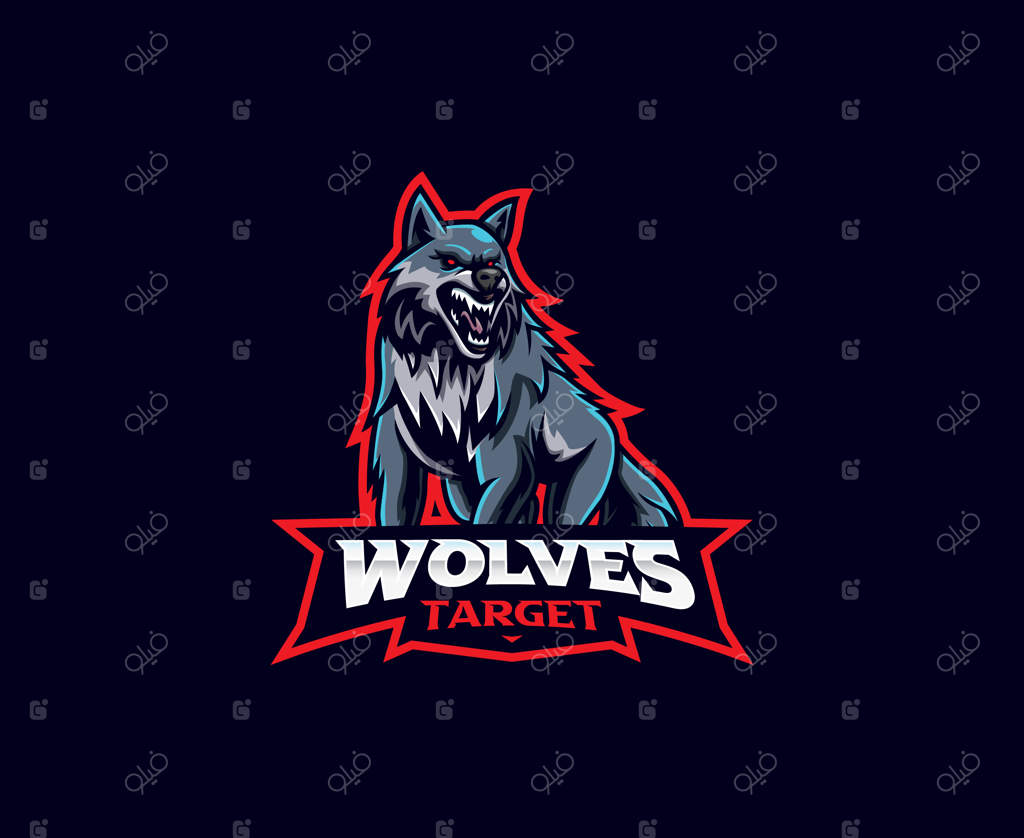طراحی لوگوی نمادین گرگ‌ها
