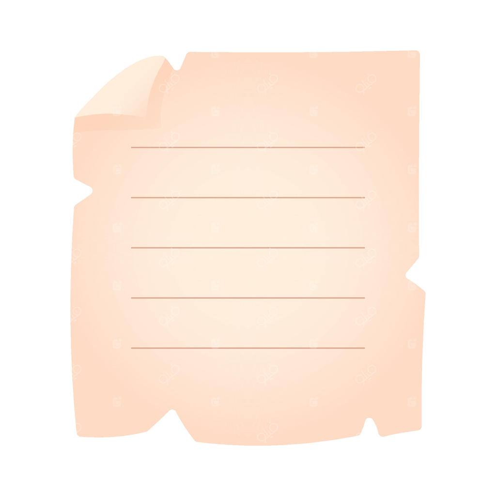 یادداشت کاغذی پاره با رنگ بژ و خطوط