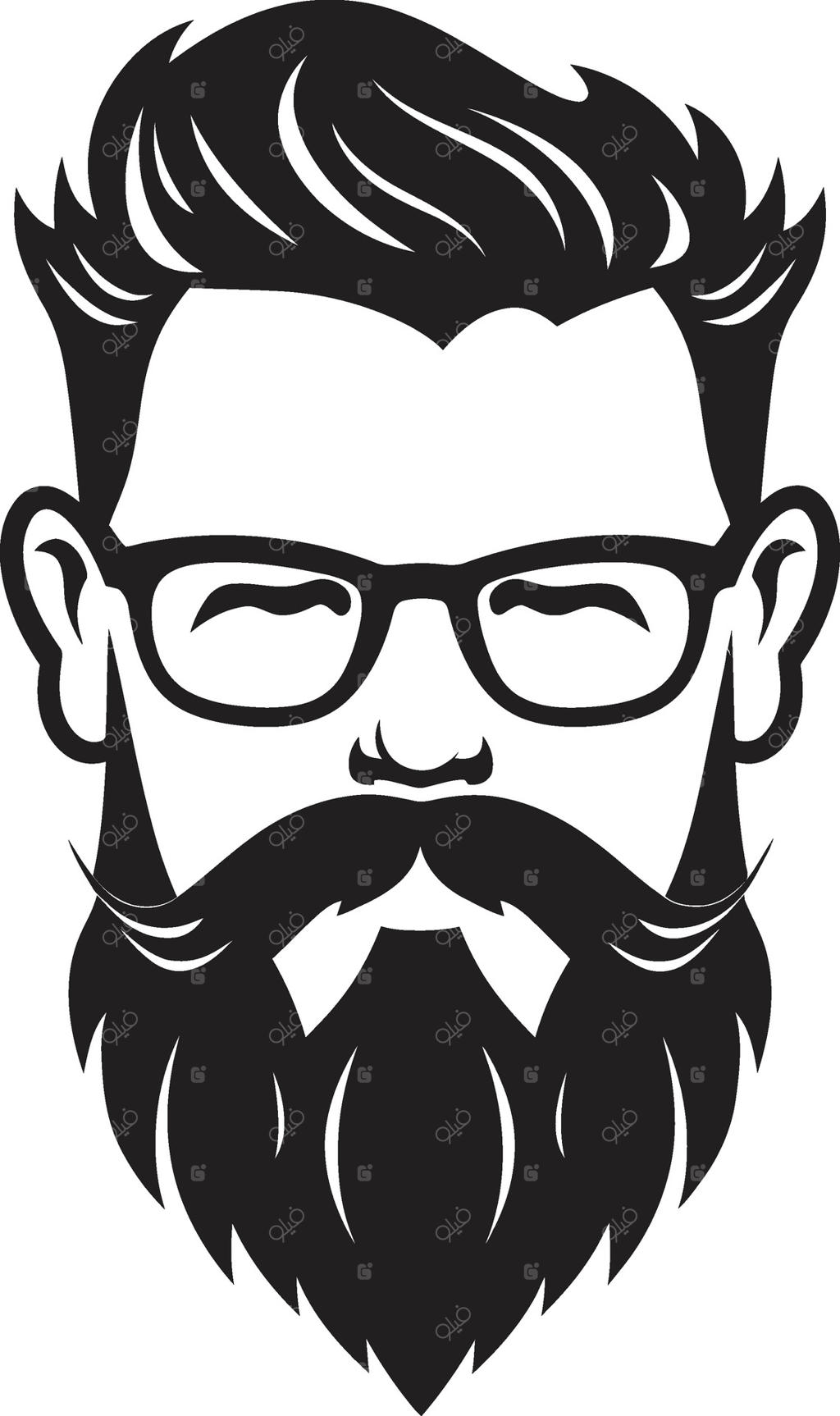 پرتری طراحی مشکی از یک دوست جذاب در کافه بوهویی مدرن با جذابیت و خوانایی بالا