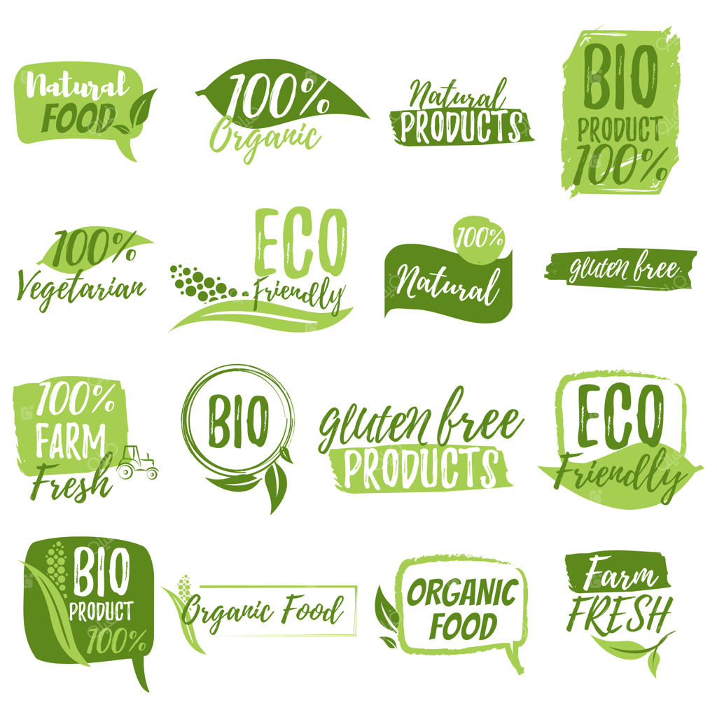 برچسب‌ها و نشان‌ها برای غذا و نوشیدنی ارگانیک