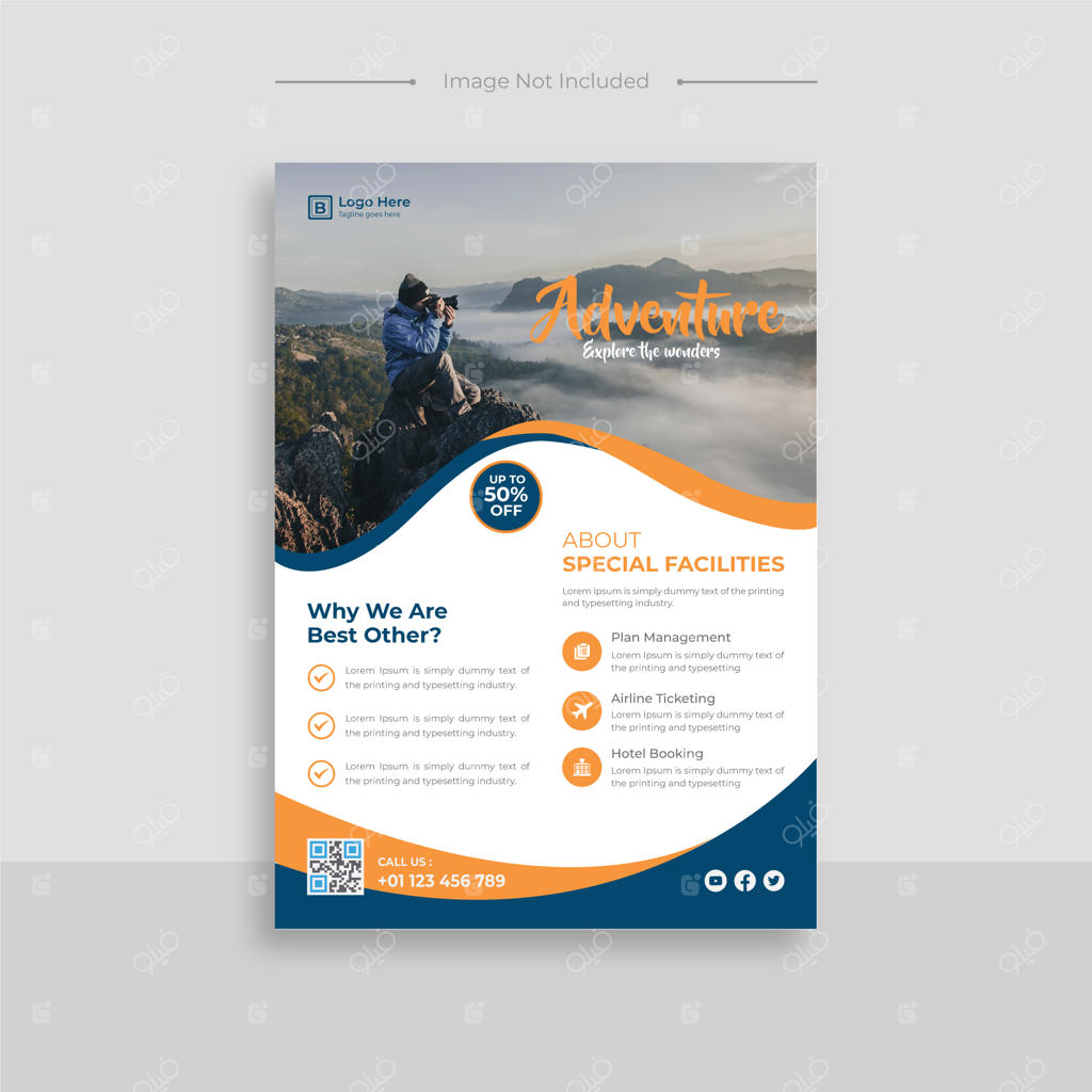 قالب تراکت تور مسافرتی