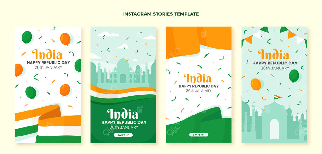 مجموعه استوری‌های اینستاگرام برای روز جمهوری به سبک مینیمال