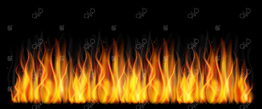 شعله‌های آتش واقع‌گرایانه، وکتور.