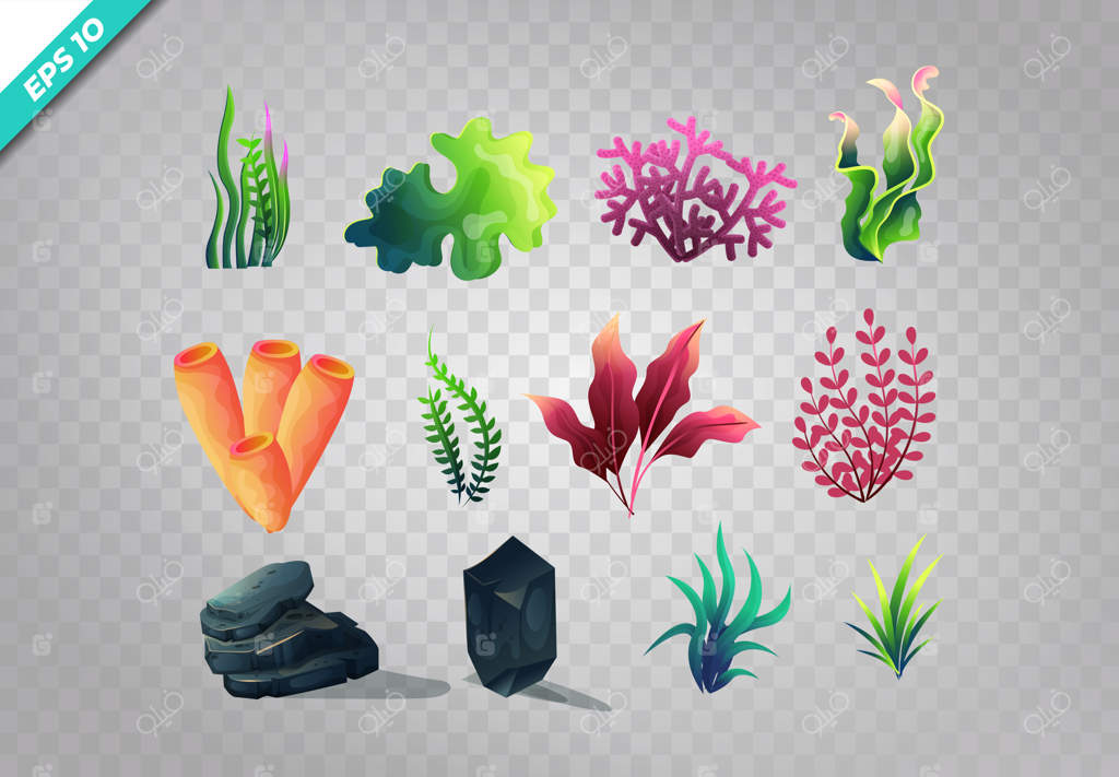 مجموعه مرجان‌های طراحی شده با دست