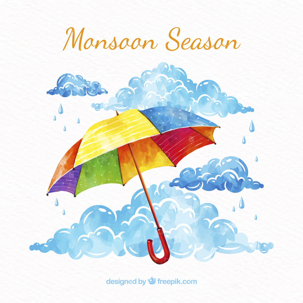 پس‌زمینه مانسون با چتر