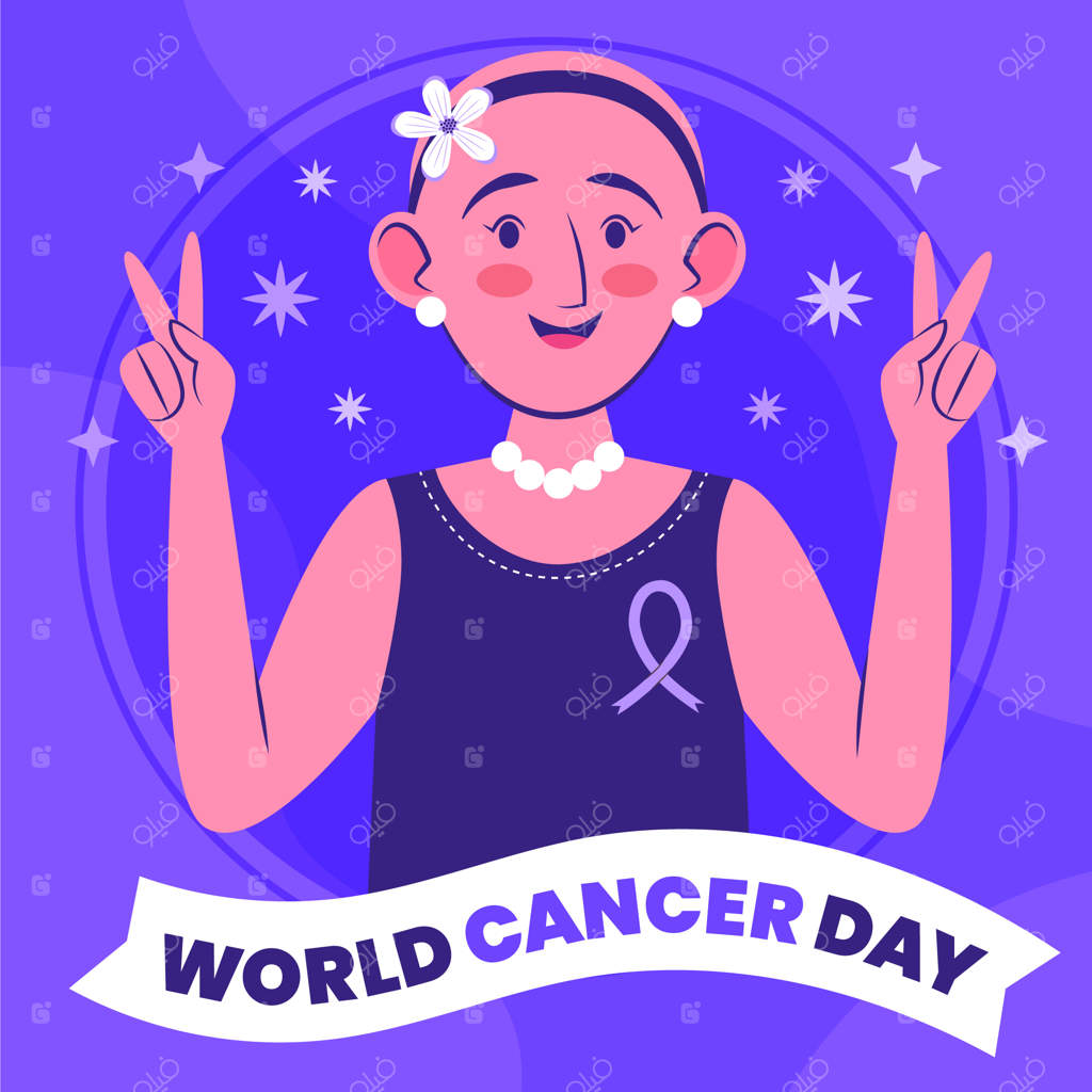 تصویرسازی روز جهانی سرطان به سبک دو بعدی