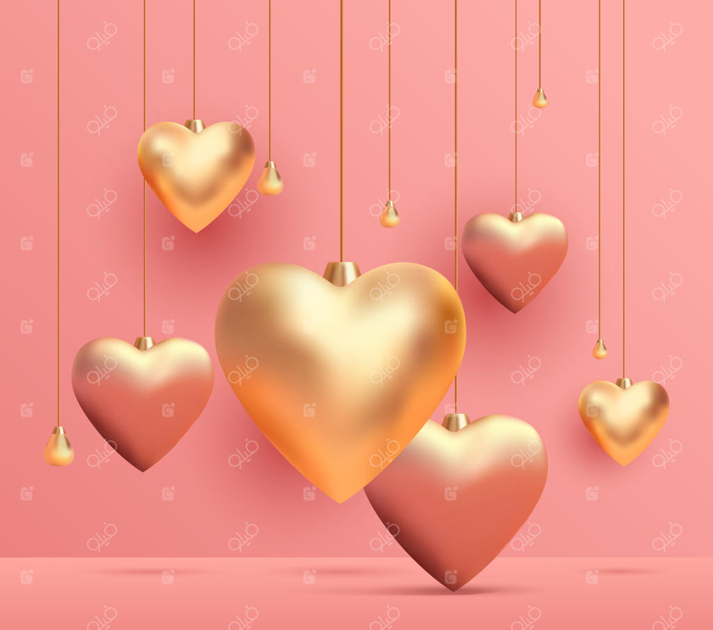 قلب‌های کاغذی - پوستر یا بن تخفیف ویژه روز ولنتاین مبارک