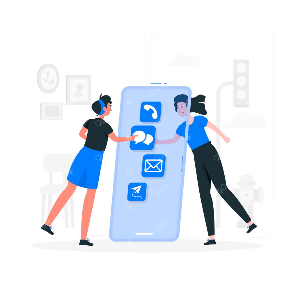 تصویرسازی مفهوم برقراری ارتباط