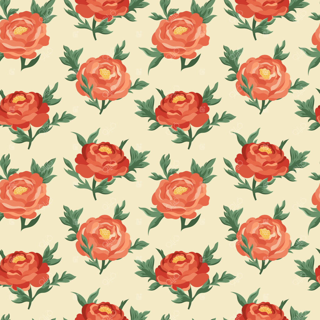 طرح یکپارچه بهاری با گل‌های آلاله روی پس‌زمینه‌ای به رنگ‌های ملایم. گل‌های تابستانی باغچه‌ای بافتی زیبا و مدرن با طراحی دستی. کاغذ دیواری ساده برای کادوپیچی، پارچه، چاپ، دعوت‌نامه و جلدها