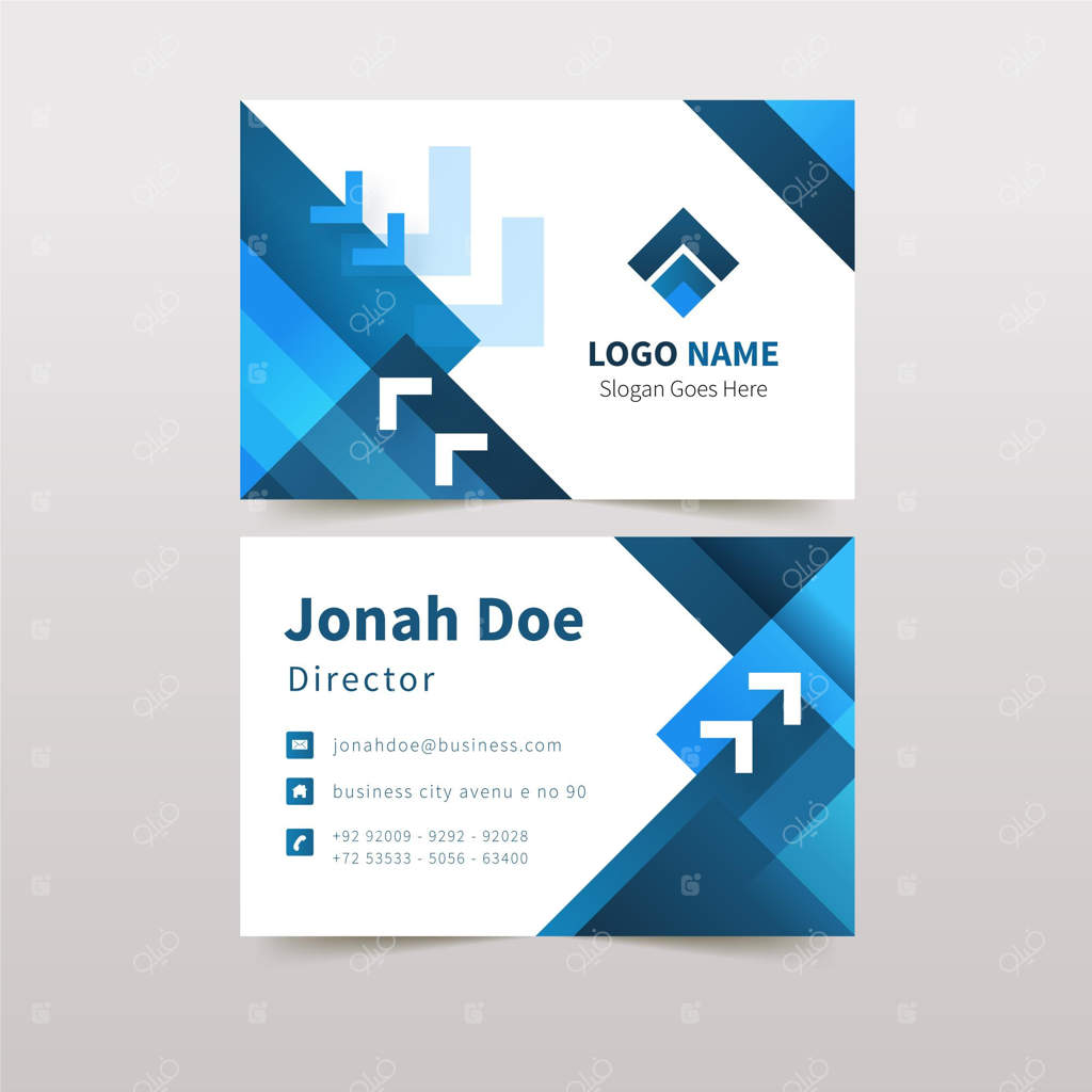 کارت ویزیت انتزاعی با اشکال هندسی