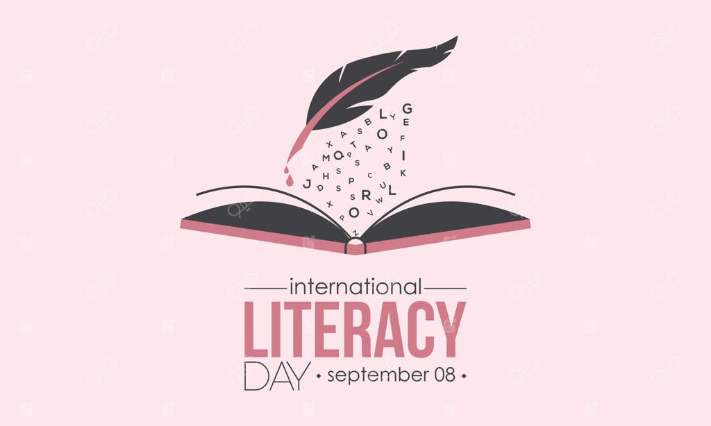 طرح وکتور مفهومی برای روز جهانی سوادآموزی در سپتامبر