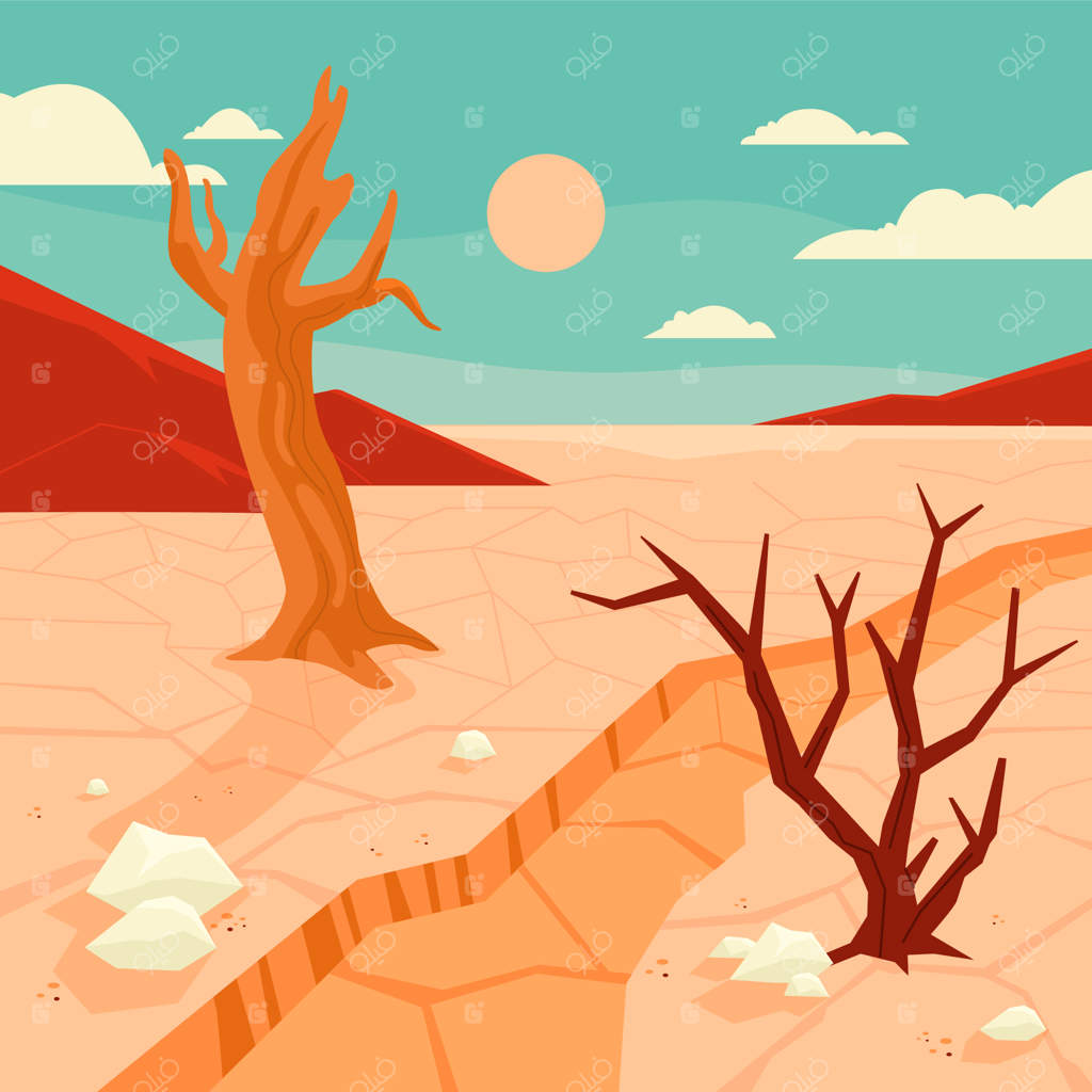 تصویر طراحی شده از خشکسالی