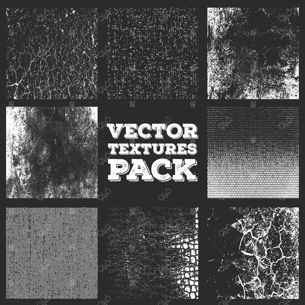 مجموعه رایگان وکتور بافت‌های گرانج و فرسوده